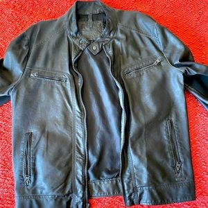 Mens size medium Calvin Klein faux leather jacket